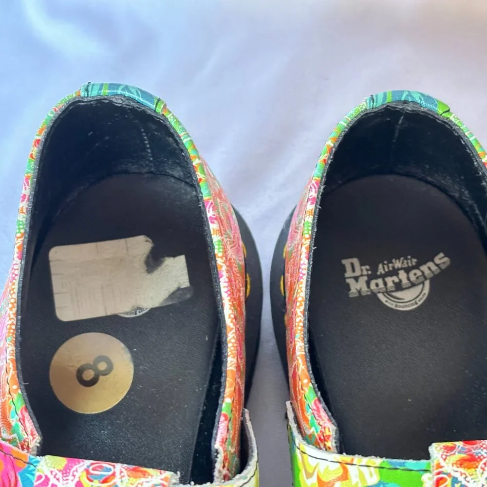 Dr Martens Polly Daze | Bright Floral Neon Pastel Mary Janes l 8 - Picture 5 of 5